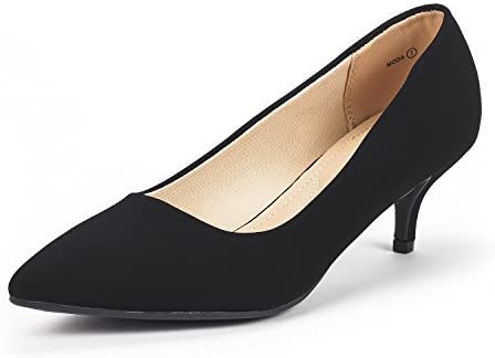 Women's Kitten Heels Pointed Toe Dress Court Shoes