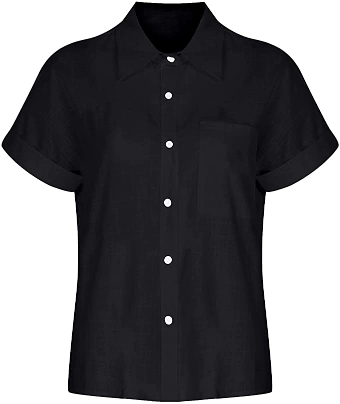 Women Shirts Sale Ladies Tops Fashion Solid Button Shirt Female V-Neck Loose T-Shirt Blouse Clearance Plus Size Elgant Office Shirts UK Size