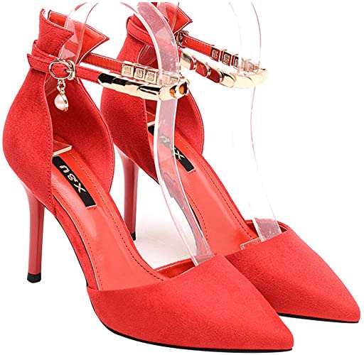 Womens High Heels Shoes Stiletto Ankle Strap Wedding Dress Pumps Shoes Bridal shoes wedding shoes
