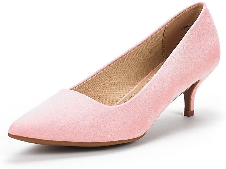 Women's Kitten Heels Pointed Toe Dress Court Shoes