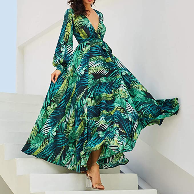 Women Dresses Sale Clearance Ladies V-Neck Casual Dress Summer Backless Solid Maxi Dress for Beach Bodycon Dress Office Wear for Casual Club Cocktail Evening Gowns Work UK Size 8-26